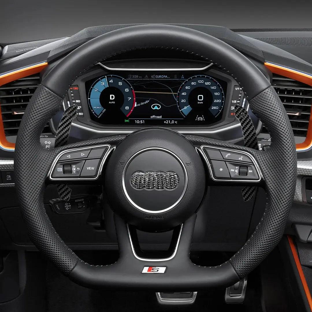 Compatible Audi A Series: 1 ,2 ,3 ,4 ,5 ,8 Series: Q2-8 s1-5 Steering Wheel Shift Paddle Magnetic Carbon Fiber Paddle Shifter - Auto Part Pro Switzerland