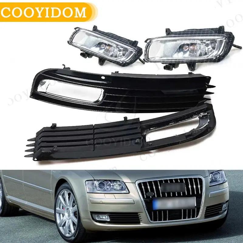Car Fog Light For Audi A8 A8L D3 2008 2009 2010 4E0807681AN car-styling 4E0807682AN Grille Front Bumper Fog Light Frame Grille - Auto Part Pro Switzerland