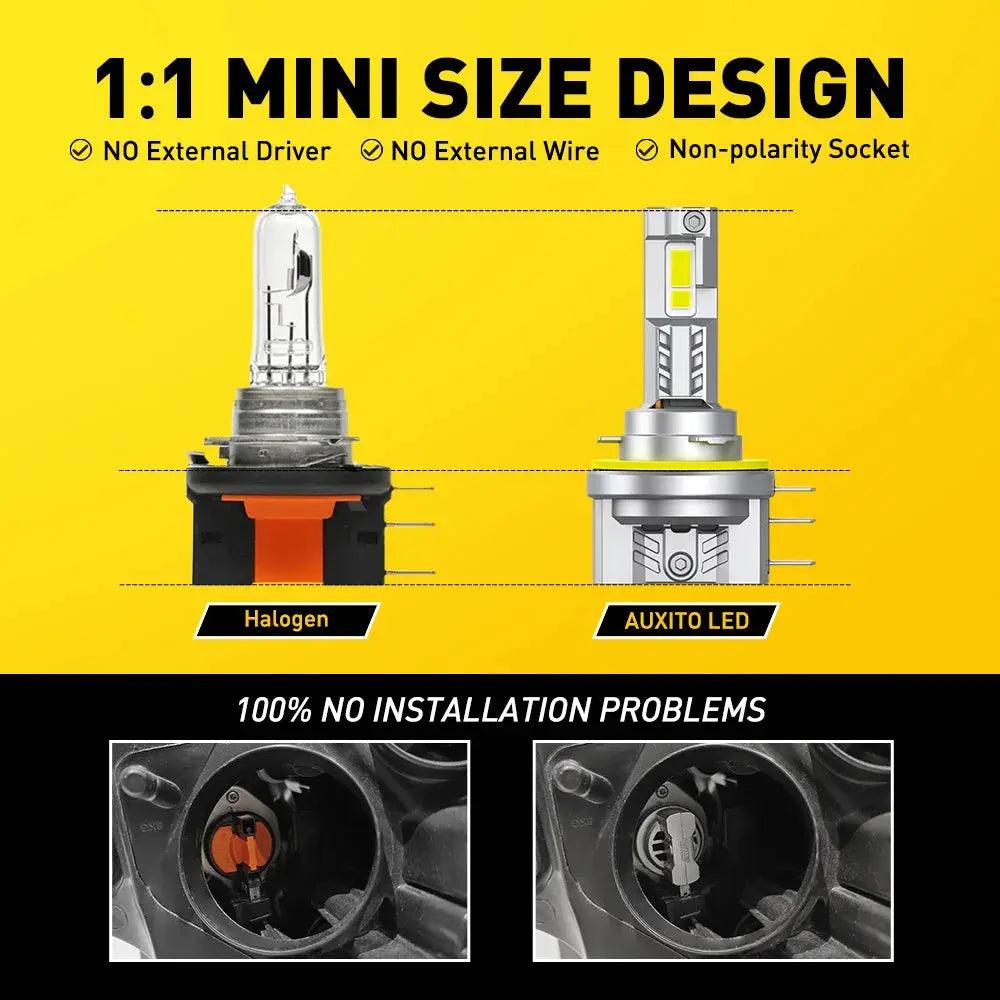 2Pcs 30000LM H15 LED Lights Canbus Headlight Bulb DRL High Low Beam Headlamp Super Bright for Volkswagen Mercedes Benz BMW - Auto Part Pro Switzerland