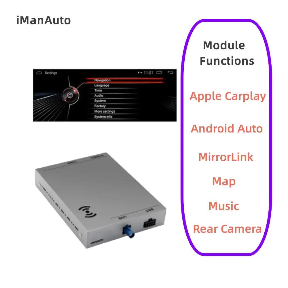 Wireless Carplay Android Auto for BMW F20 F21 F23 F30 F31 F32 F33 F34 F36 F01 F02 F48 F15 F56 NBT Mirrorlink Cam Youtube - Auto Part Pro Switzerland