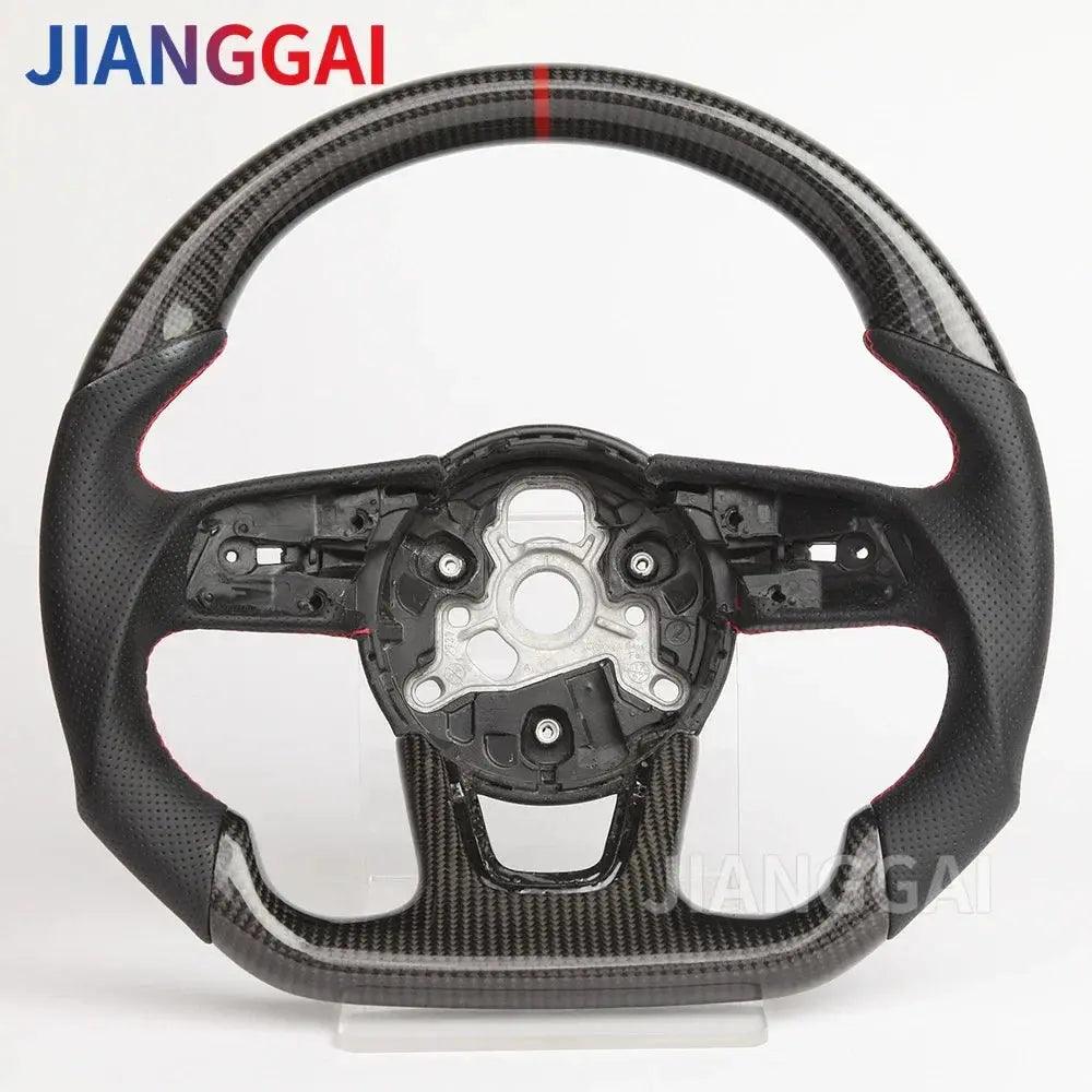 Led Carbon Fiber Steering Wheel For Audi RS3 RS4 RS5 S3 S4 S5 A3 A5 A4 2016-2021 Sport Steering Wheel Start Buttons Paddles - Auto Part Pro Switzerland