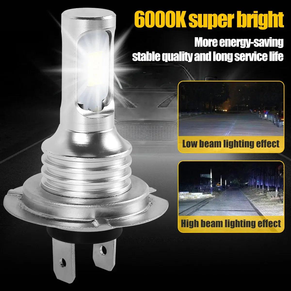2pcs H7 LED Headlight Bulbs 360 Degree Beam Angle Car LED Fog Light Bulb 6000K Super Bright Car Headlight Bulbs Lampada DC12-24V - Auto Part Pro Switzerland