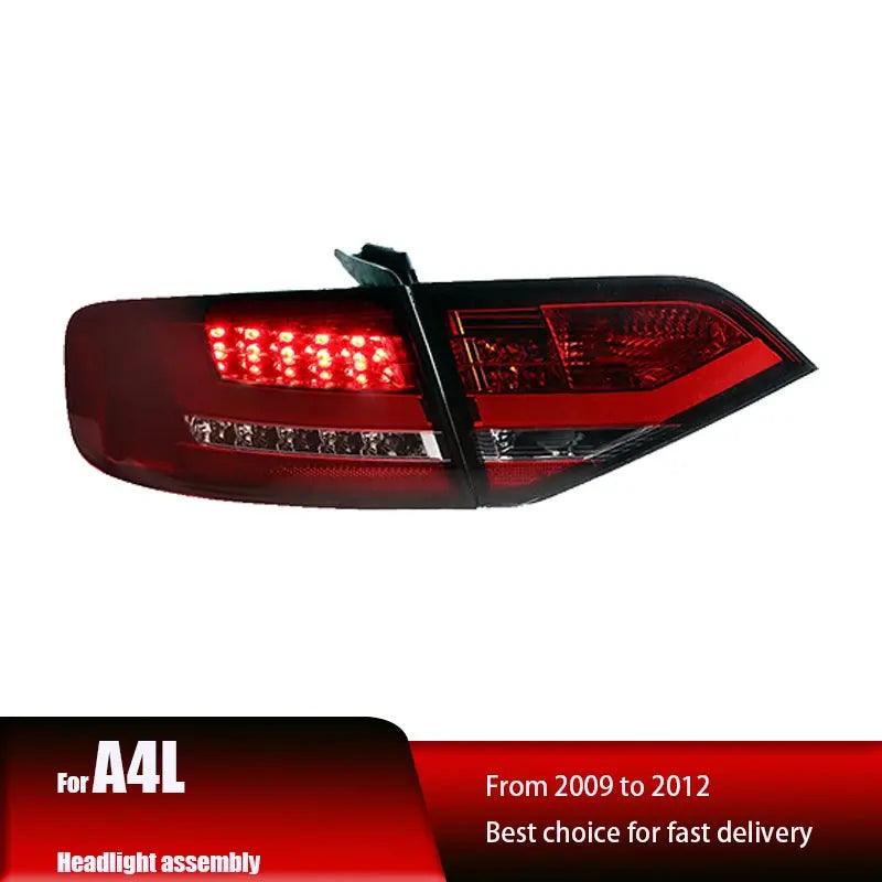 Applicable to 09-12 Audi A4L taillight assembly modified LED light guide running light brake light fog light black - Auto Part Pro Switzerland