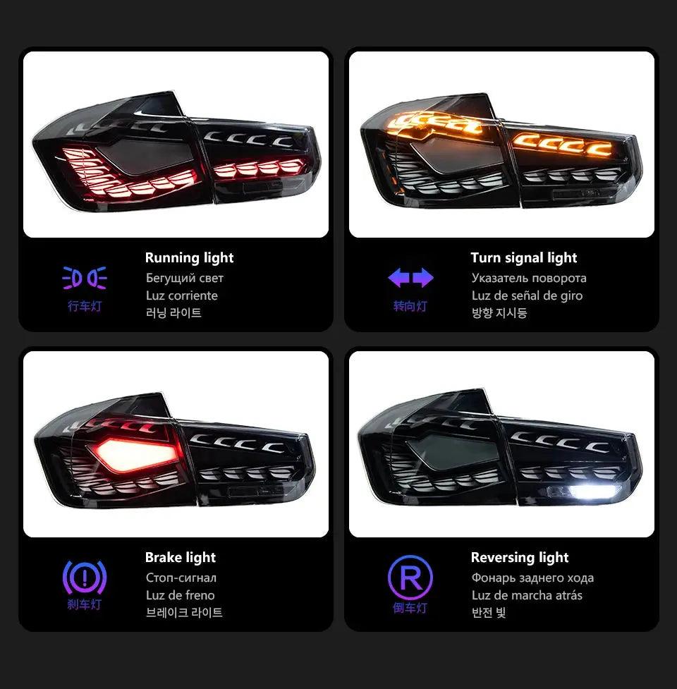 Car Styling Accessories for BMW F30 Tail Lights 2013-2018 F80 LED Tail Light Rear Stop Lamp 320i 325i 330i DRL Signal Auto - Auto Part Pro Switzerland