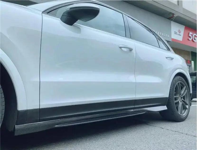Real Carbon Fiber Body Kit For Porsche Cayenne Coupe 2018-2023 Front Bumper Lip Rear Trunk Diffuser Side Skirt Spoiler - Auto Part Pro Switzerland
