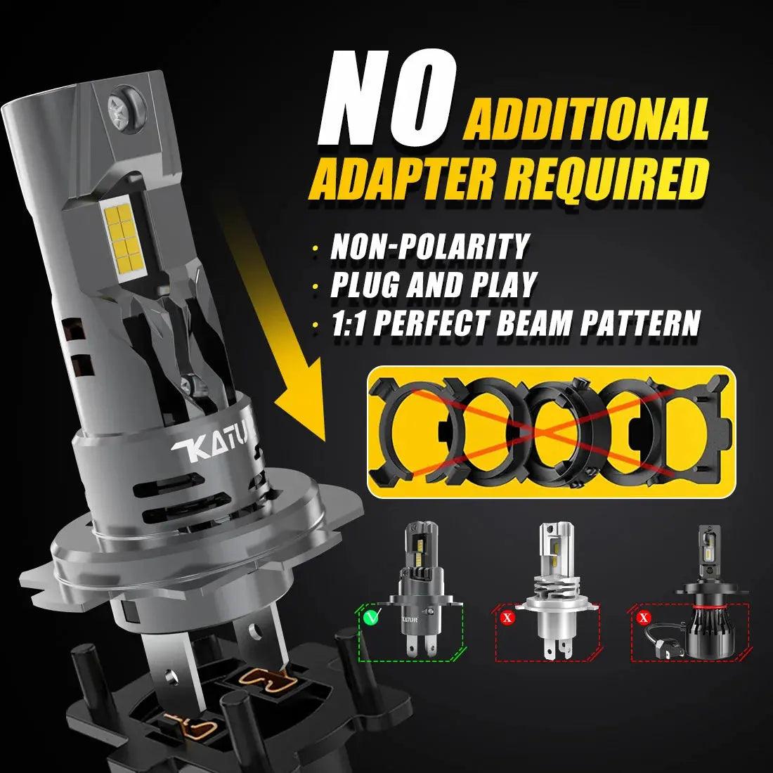 2Pcs High Power Turbo H7 LED Lamp 100W 20000LM Car Headlight Bulbs For Volkswagen VW Golf 5 Passat B6 Polo Kia Ceed Rio Audi A3 - Auto Part Pro Switzerland