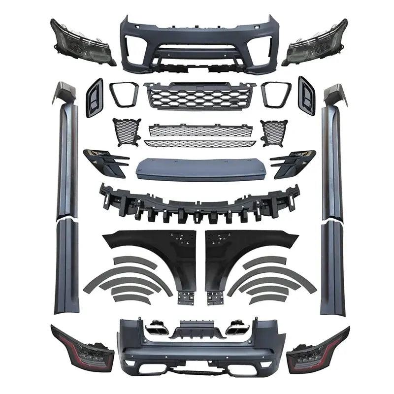 Top quality PP plastic Body kit for Range Rover Sport L494 2014-2017 upgrade to 2020 SVR style bumper fender headlight - Auto Part Pro Switzerland