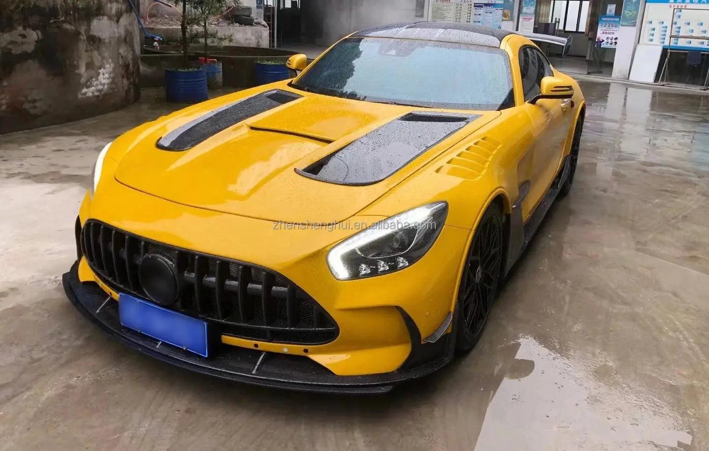 Carbon Fiber Body Kit Black Series Style for Mercedes Benz AMG GT GTC GTS Half Carbon Front Bumper Lip Fender Diffuser - Auto Part Pro Switzerland
