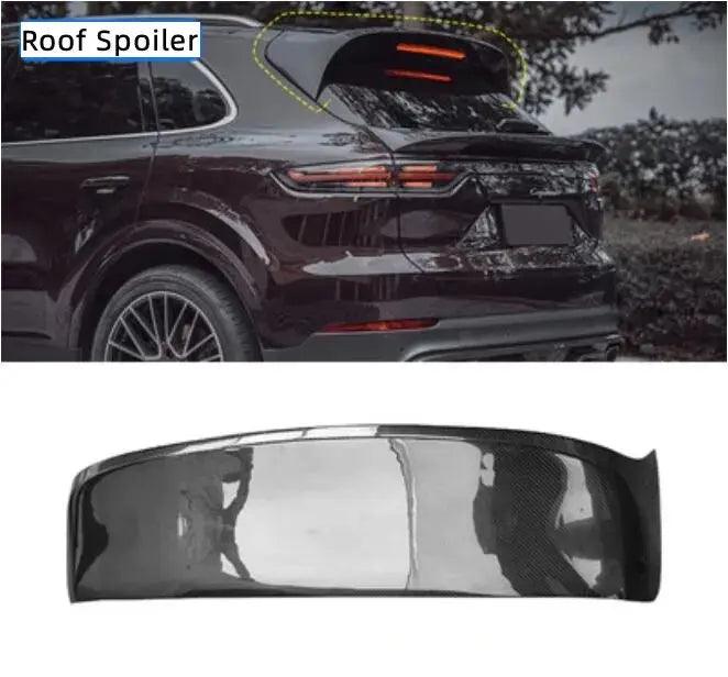 Real Carbon Fiber Body Kit For Porsche Cayenne Coupe 2018-2023 Front Bumper Lip Rear Trunk Diffuser Side Skirt Spoiler - Auto Part Pro Switzerland