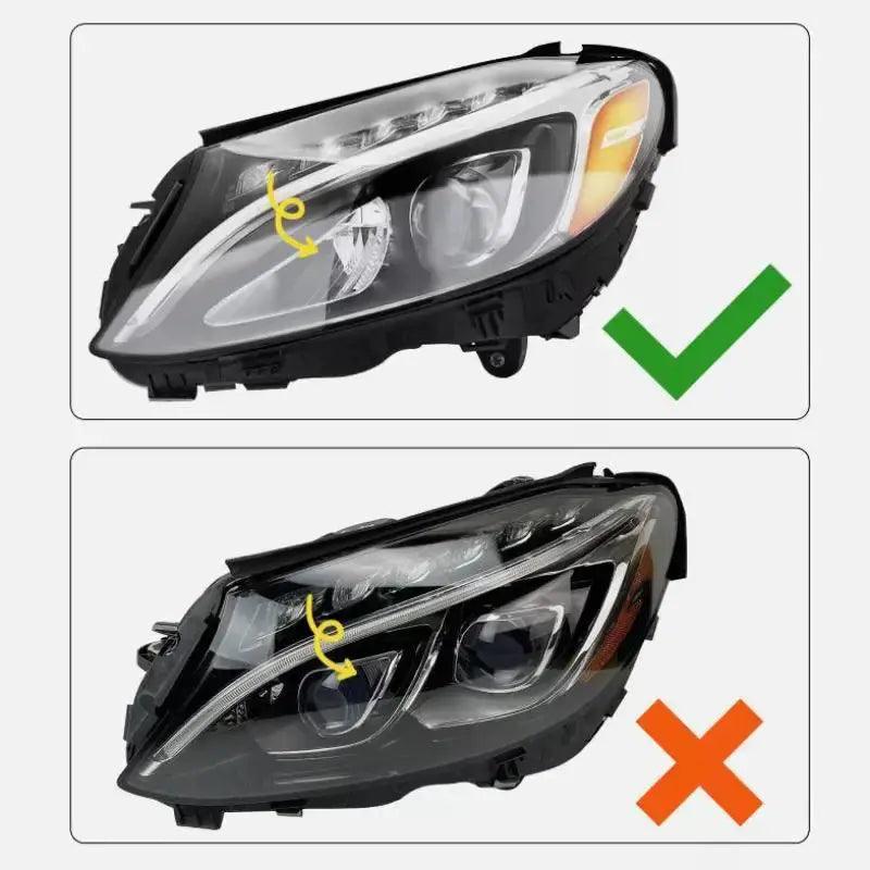 LED Headlight Assembly For Mercedes Benz C-Class W205 C300 C180 C200 C250 2015 2016 2017 2018 LED Head Lamp Turn Signal Lights - Auto Part Pro Switzerland