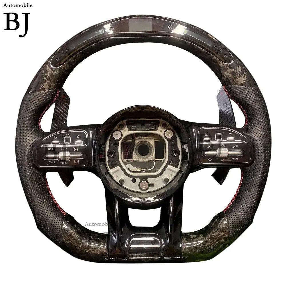 LED Steering Wheel Carbon Fiber Fit For Benz Mercedes AMG C63 E63 A C E CL GL W205 W204 W213 W212 2012-2021 Customized - Auto Part Pro Switzerland
