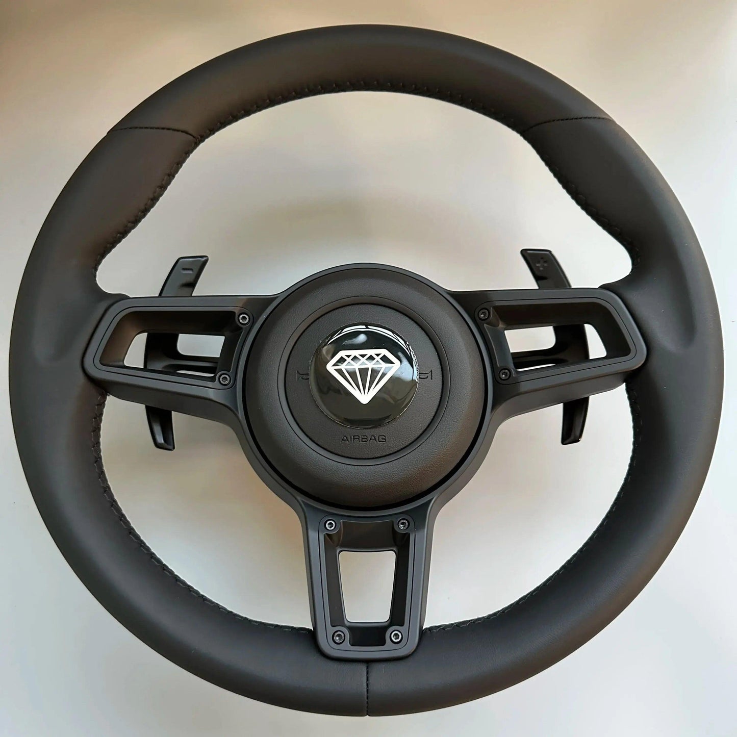 MT AUto Car Parts Full Leather Steering Wheel for Porsche Cayenne Boxster Panamera Cayman 911 991 970 997 718 Steering Wheel - Auto Part Pro Switzerland