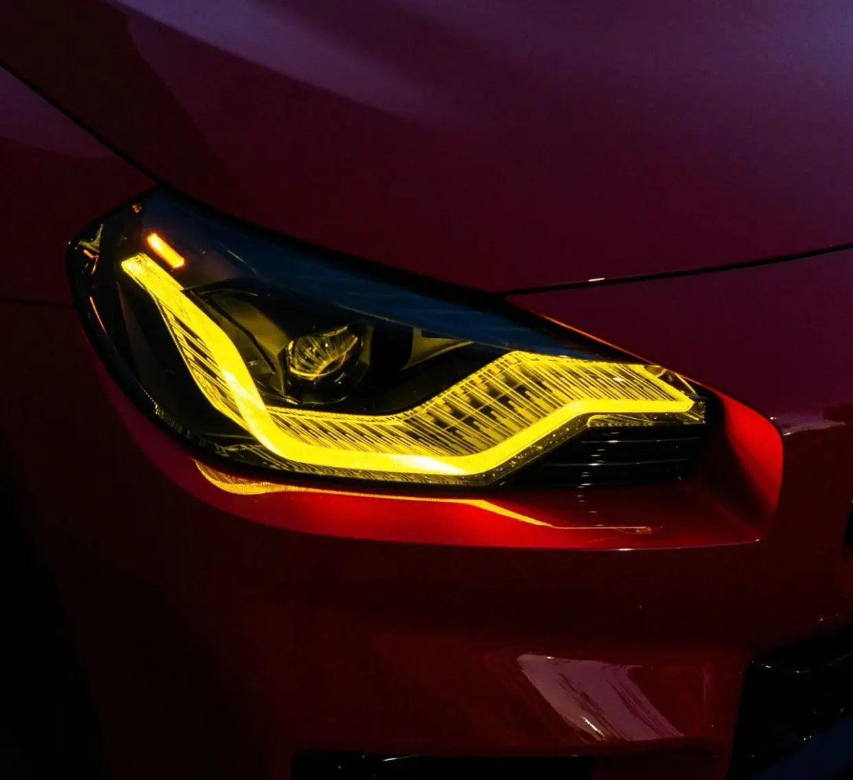 Lemon Yellow DRL Daylight LED boards For 2022 2023 2024 BMW 2 Series G87 G42 M2 M240I Refit Angel Eyes 63115A3DC93 63115A3DC94 - Auto Part Pro Switzerland