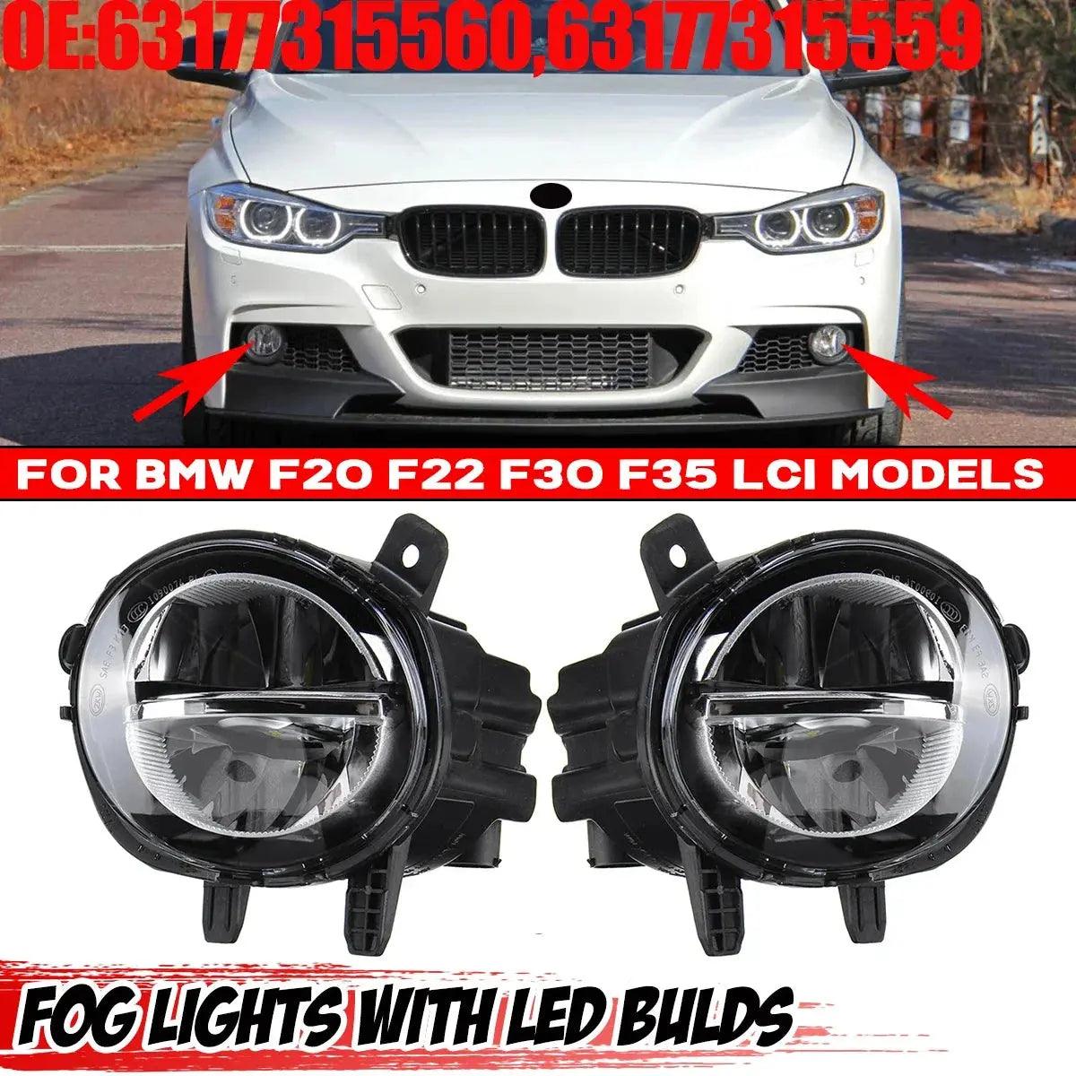 LED Fog Lights For BMW F20 F22 F23 F30 F35 LCI 12-18 Headlight Fog Light LED DRL Driving Lamp Fog Lamps 63177315559 63177315560 - Auto Part Pro Switzerland