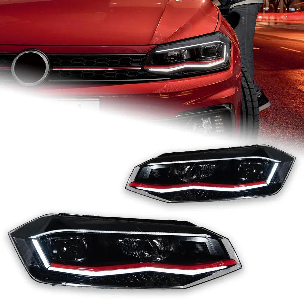 AKD Car Styling Head Lamp for VW Polo LED Headlight Angel eye Lens 2019-2022 Polo Headlights Signal DRL Automotive Accessories - Auto Part Pro Switzerland