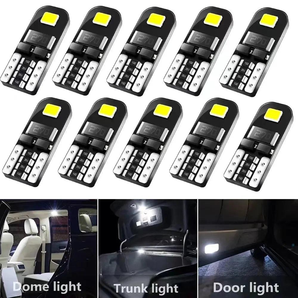 2/10Pcs W5W T10 LED Canbus No Error Bulb Car Interior Light 194 LED Signal Lamp For Mercedes-Bens Bmw Audi Ford 6000K 12V White - Auto Part Pro Switzerland