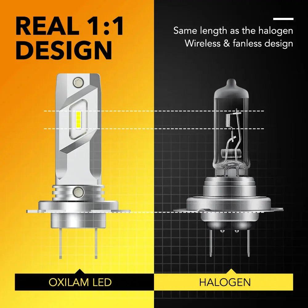 OXILAM Super Bright 2Pcs H7 LED Headlight Bulb Fanless Ultra Strong H7 CSP Slim LED Headlamp for VW Golf 7 mk6 Jetta Sharan Polo - Auto Part Pro Switzerland