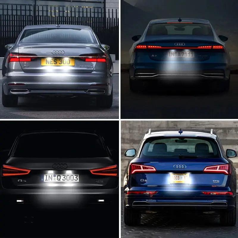 2Pcs LED Number License Plate Light Lamps For Audi A3 A4 A5 A6 A7 Q3 Q5 Q7 TT A1 S3 S4 S5 S6 S7 S1 TTS TTRS Car Accessories - Auto Part Pro Switzerland