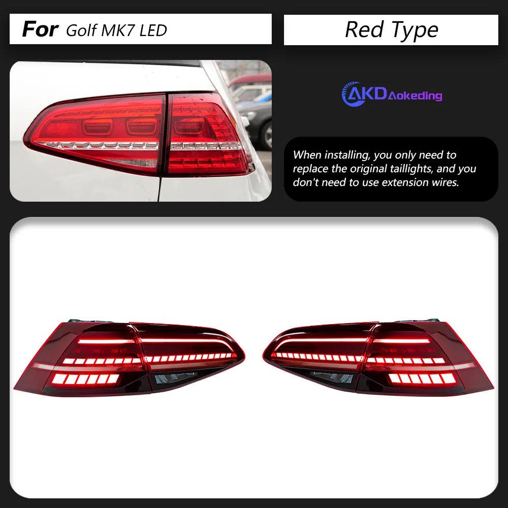 AKD Car Styling Tail Lamp for VW Golf 7 LED Tail Light 2013-2019 Golf 7.5 MK7 Rear Stop DRL Animation Brake Auto Accessories - Auto Part Pro Switzerland