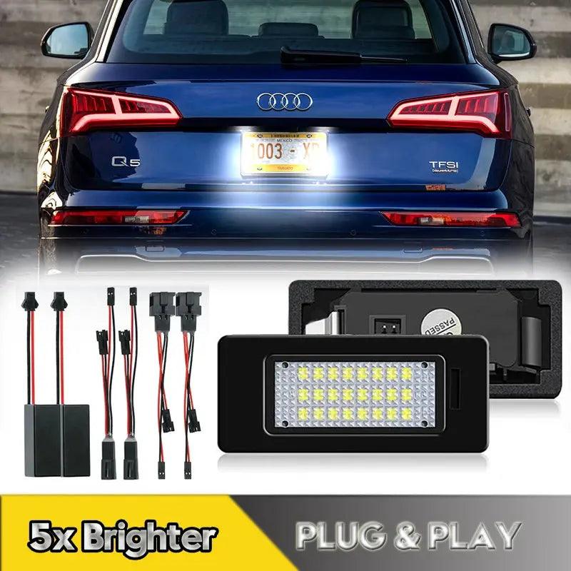 2Pcs LED Number License Plate Light Lamps For Audi A3 A4 A5 A6 A7 Q3 Q5 Q7 TT A1 S3 S4 S5 S6 S7 S1 TTS TTRS Car Accessories - Auto Part Pro Switzerland