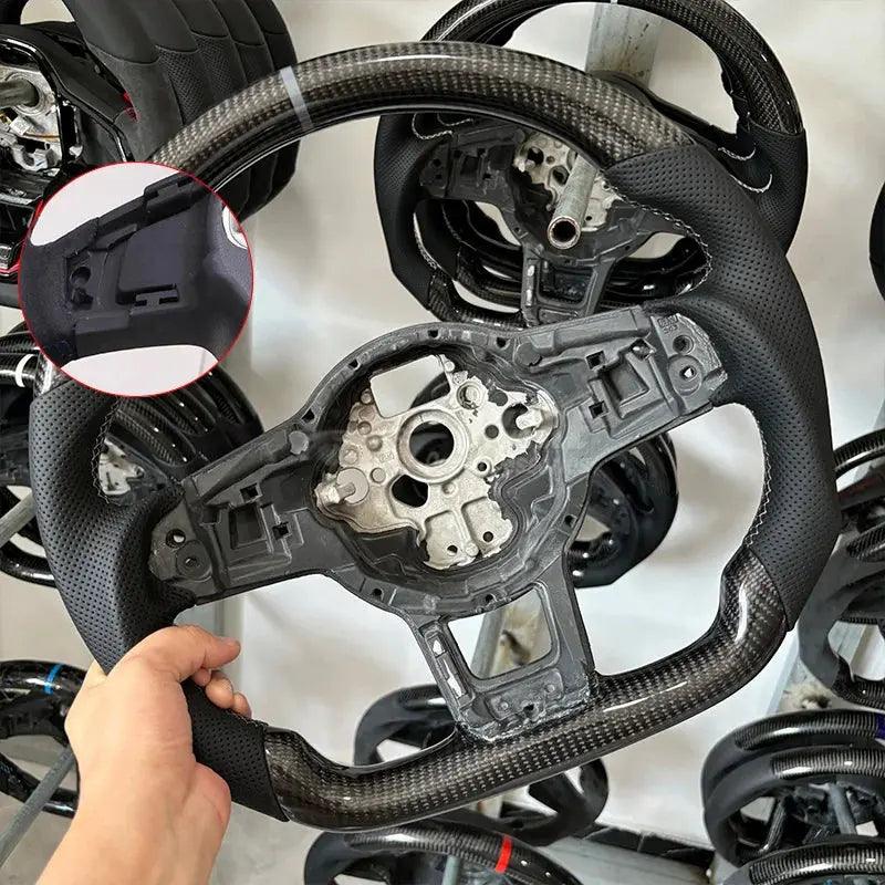Forge Steering Wheel Fit for VW Mk5 MK6 MK7 MK7.5 GTI R Polo 2013-2020 Carbon Fiber Wheel - Auto Part Pro Switzerland
