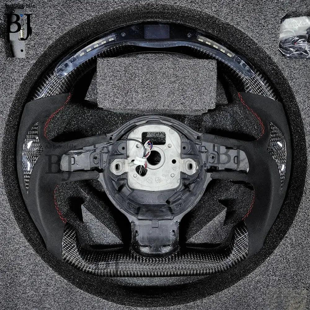 LED Steering Wheel Fit For Audi RS3 RS4 RS5 RS6 RS7 S3 S4 S5 A3 A4 A5 Carbon Fiber Racing Steering Wheel - Auto Part Pro Switzerland