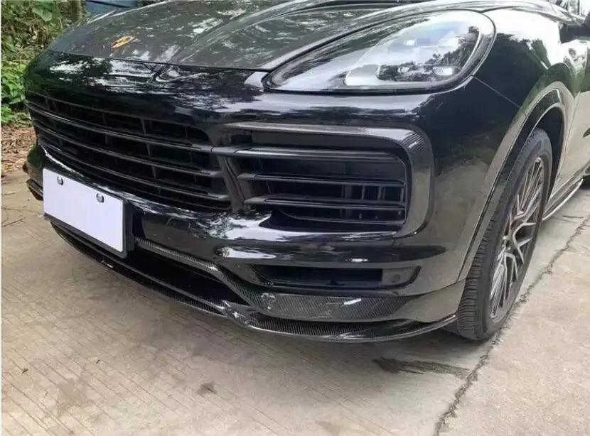 Real Carbon Fiber Body Kit For Porsche Cayenne Coupe 2018-2023 Front Bumper Lip Rear Trunk Diffuser Side Skirt Spoiler - Auto Part Pro Switzerland