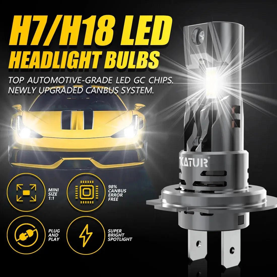 2Pcs High Power Turbo H7 LED Lamp 100W 20000LM Car Headlight Bulbs For Volkswagen VW Golf 5 Passat B6 Polo Kia Ceed Rio Audi A3 - Auto Part Pro Switzerland