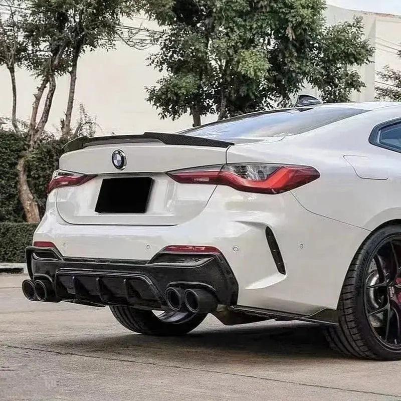For BMW 4 Series G22 G24 High Quality ABS M4 Style Car Rear Wing Spoiler Glossy Black Carbon Fiber Look Body Kit - Auto Part Pro Switzerland