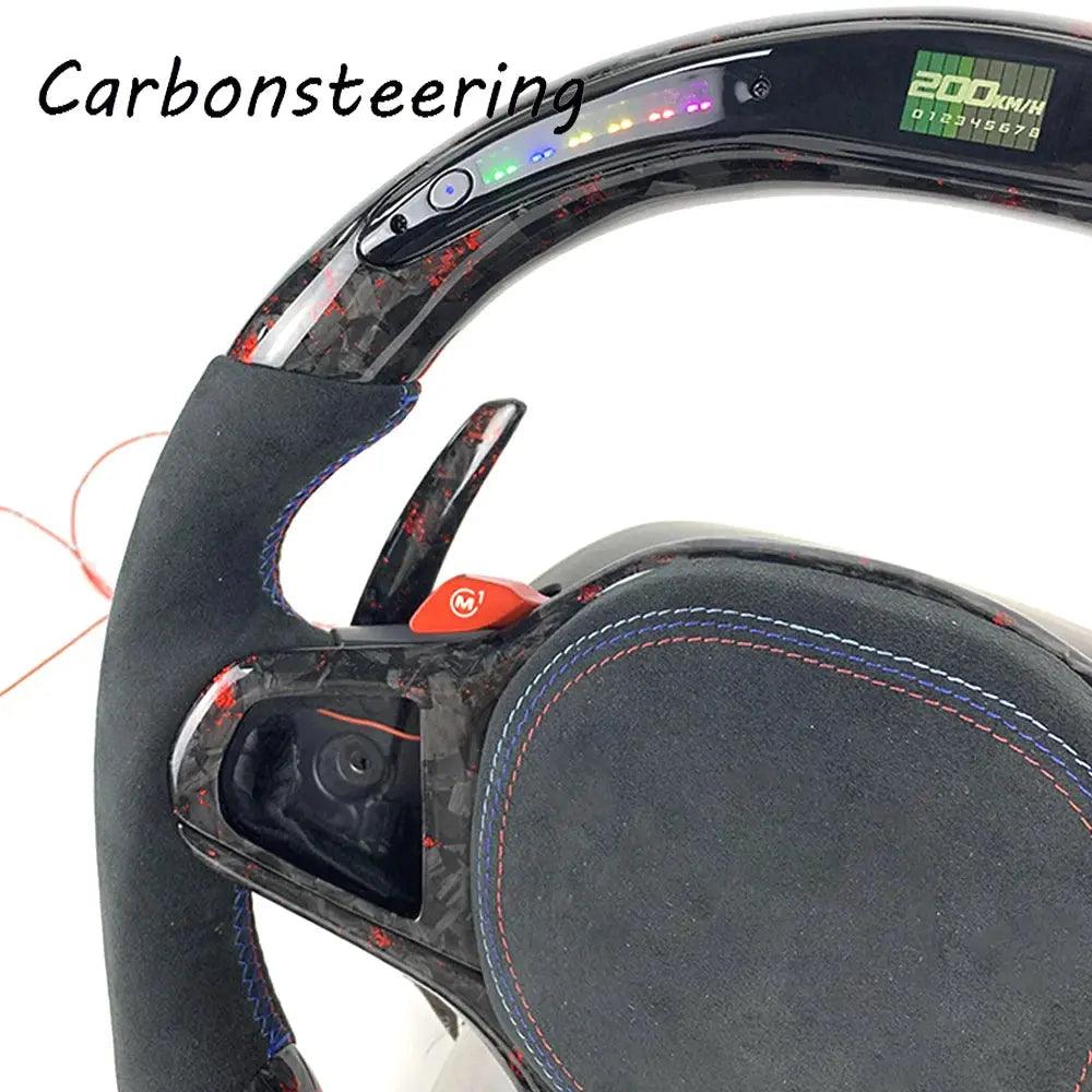 Cars accessories Alcantara Forged Carbon fiber steering wheel For BMW G20 G30 G21 G22 G23 M3 M4 320i 325i 330i 340i G22 G42 G80 - Auto Part Pro Switzerland