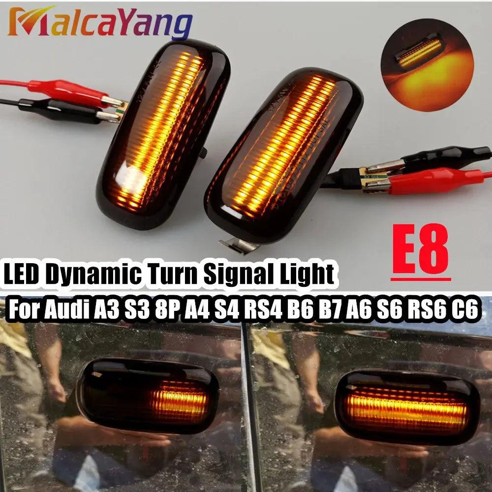 Turn Signal Side Marker Light For Audi A3 S3 8P A4 B6 B8 B7 S4 RS4 A6 S6 C5 2005 Sequential Led Dynamic Flashing Blinker - Auto Part Pro Switzerland