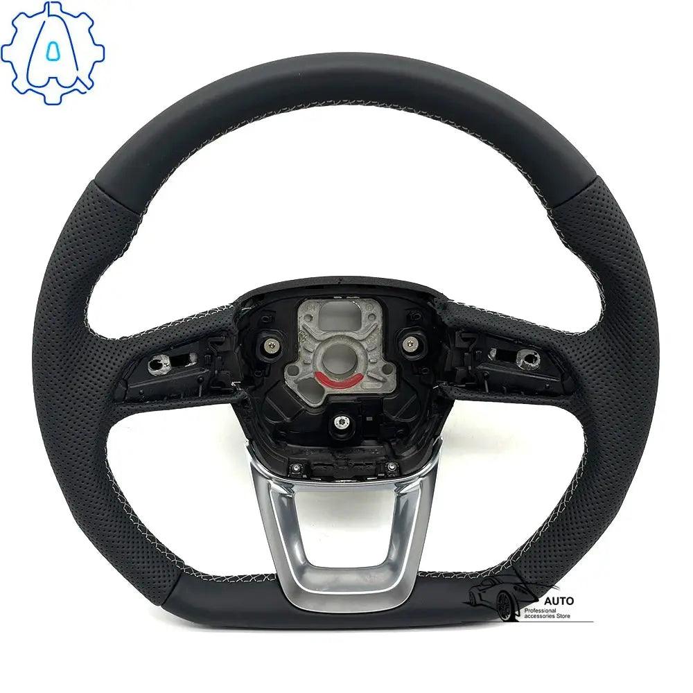Perforated leather steering wheel for Audi Q5 FY Q7 4M Q8 S RS LOGO multifunctional steering wheel - Auto Part Pro Switzerland