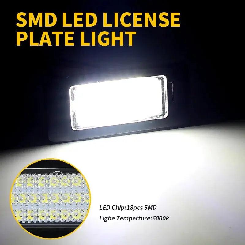 2Pcs LED License Number Plate Light Lamp For VW Golf Mk6 Mk7 Plus Jetta MK6 Passat B6 B7 Polo Touareg Mk2 Tiguan Touran Sharan - Auto Part Pro Switzerland