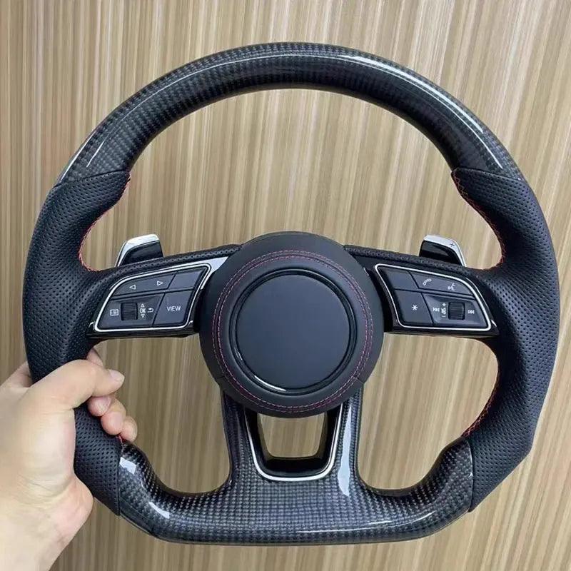 With Heat For Audi A4L A5 A6L Q5L A8Lq3A7Q2L Q7 Modified S4 S5 S6 S7 Carbon Fiber Steering Wheel Bottom Steering Wheel Assembly - Auto Part Pro Switzerland