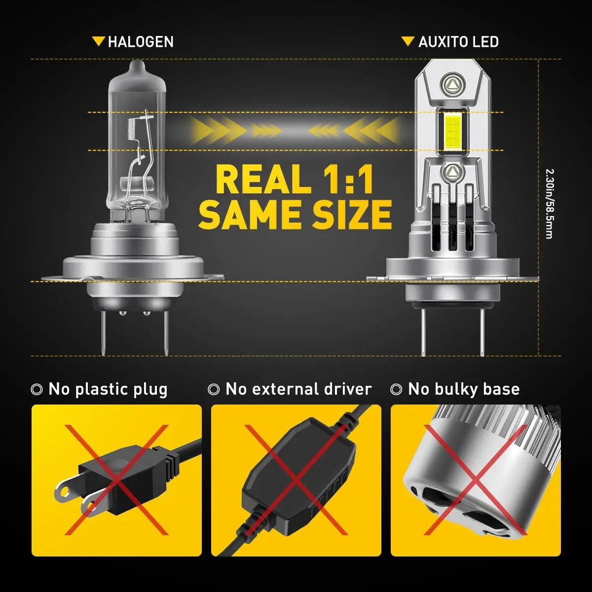 AUXITO 20000LM H7 LED Head Lamp H7 LED Headlight Bulb Canbus Error Free for VW mk4 Polo Passat b6 b7 Golf 5 6 7 Honda crv civic - Auto Part Pro Switzerland
