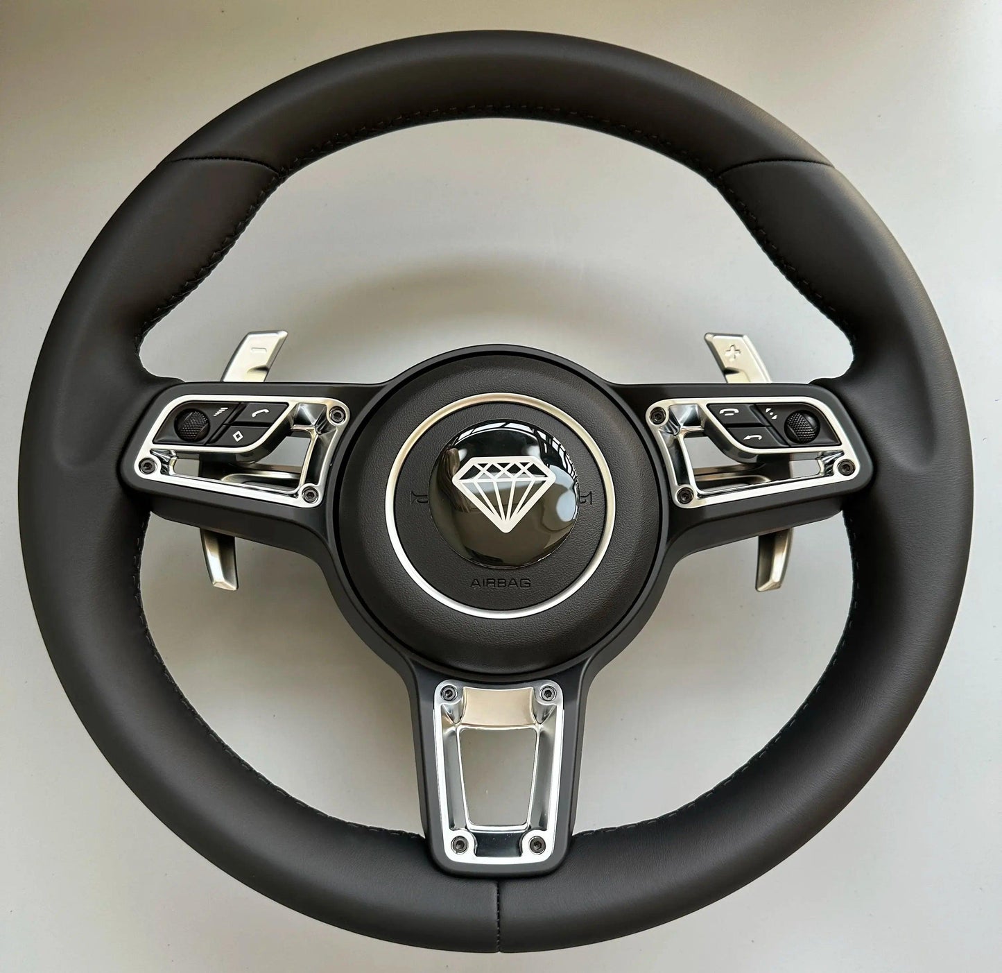 MT AUto Car Parts Full Leather Steering Wheel for Porsche Cayenne Boxster Panamera Cayman 911 991 970 997 718 Steering Wheel - Auto Part Pro Switzerland