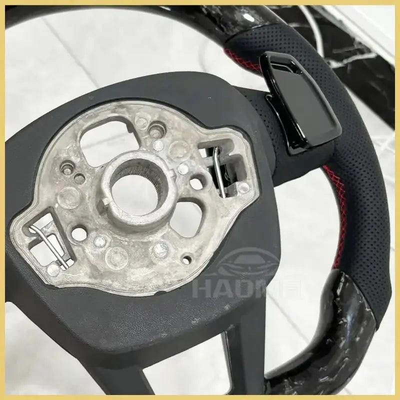 Forged Carbon Steering Wheel For Audi A6 C8 , Without Heating Function, Equiped With Buttons And Shift Paddles Car Accessories - Auto Part Pro Switzerland
