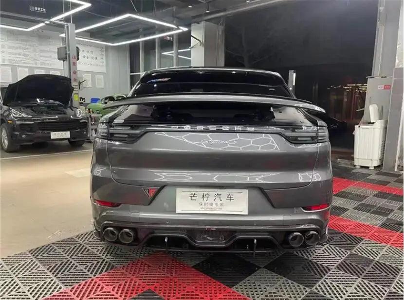 Real Carbon Fiber Body Kit For Porsche Cayenne Coupe 2018-2023 Front Bumper Lip Rear Trunk Diffuser Side Skirt Spoiler - Auto Part Pro Switzerland