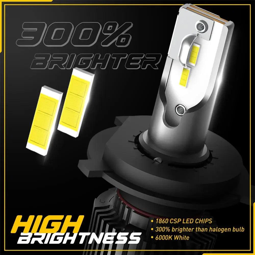 2X 12V HB2 9003 H4 LED Headlights Canbus Hi/Lo Bulb for Ford fiesta Audi Honda Lexus BMW H4 LED Headlamp High & Low Beam - Auto Part Pro Switzerland