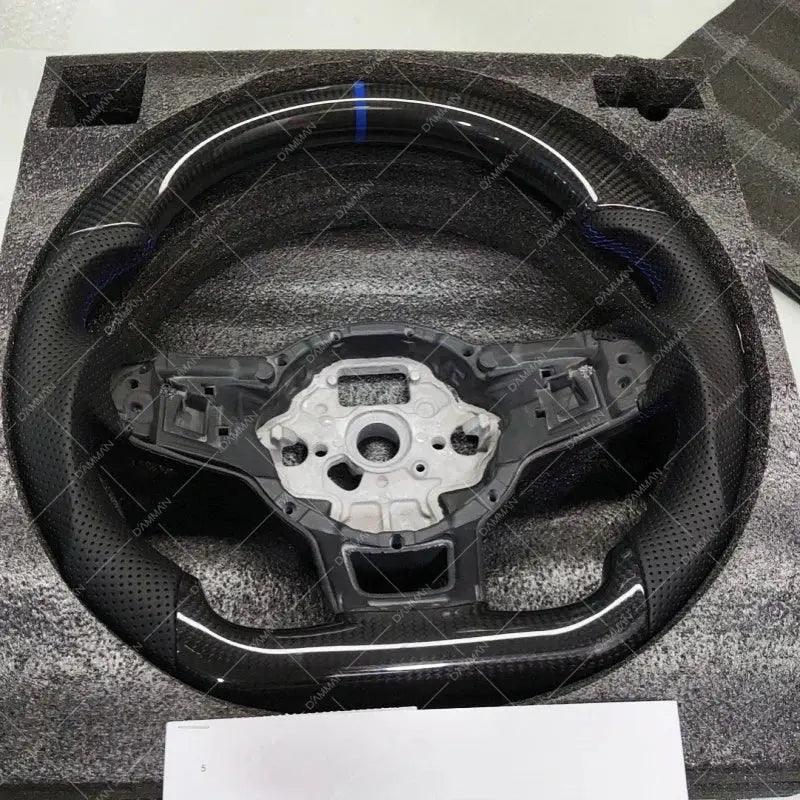 Real Carbon Fiber Steering Wheel For Volkswagen VW Golf MK7/7.5 6C GTI GTD R Polo 2013-2020 Perforated leather Car Modification - Auto Part Pro Switzerland