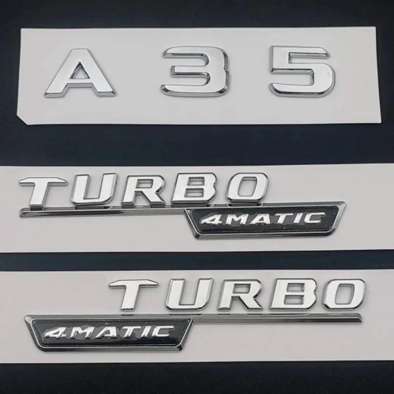 3d Adhesive Chrome Letters For Car Mercedes A35 AMG W177 Rear Trunk Logo Stickers Fender Badge Turbo 4matic Emblem Accessories - Auto Part Pro Switzerland