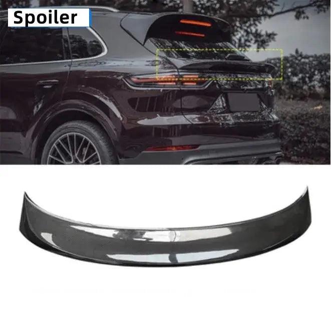 Real Carbon Fiber Body Kit For Porsche Cayenne Coupe 2018-2023 Front Bumper Lip Rear Trunk Diffuser Side Skirt Spoiler - Auto Part Pro Switzerland
