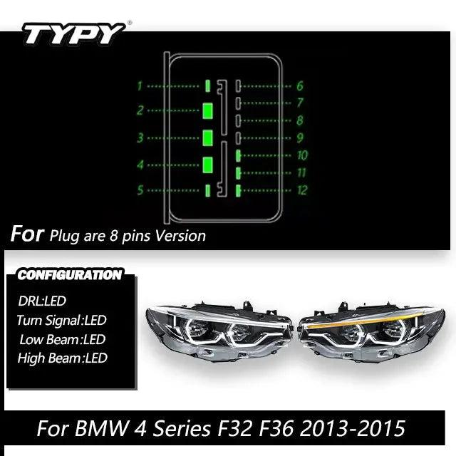 Car Headlights For BMW 4 Series M4 F32 Headlights F80 2013-2019 Upgraded LED Headlamps Dynamic Turn Signal Lamp DRL Car Assembly - Auto Part Pro Switzerland