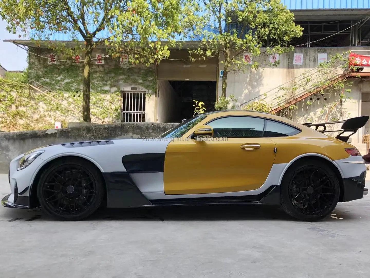 Carbon Fiber Body Kit Black Series Style for Mercedes Benz AMG GT GTC GTS Half Carbon Front Bumper Lip Fender Diffuser - Auto Part Pro Switzerland