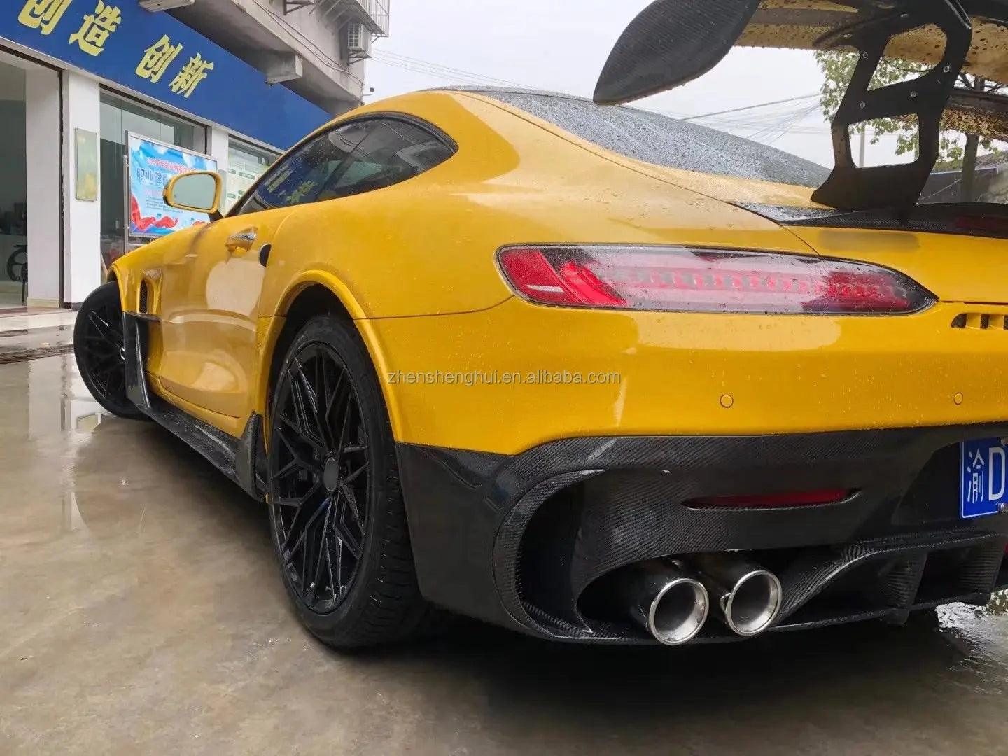 Carbon Fiber Body Kit Black Series Style for Mercedes Benz AMG GT GTC GTS Half Carbon Front Bumper Lip Fender Diffuser - Auto Part Pro Switzerland