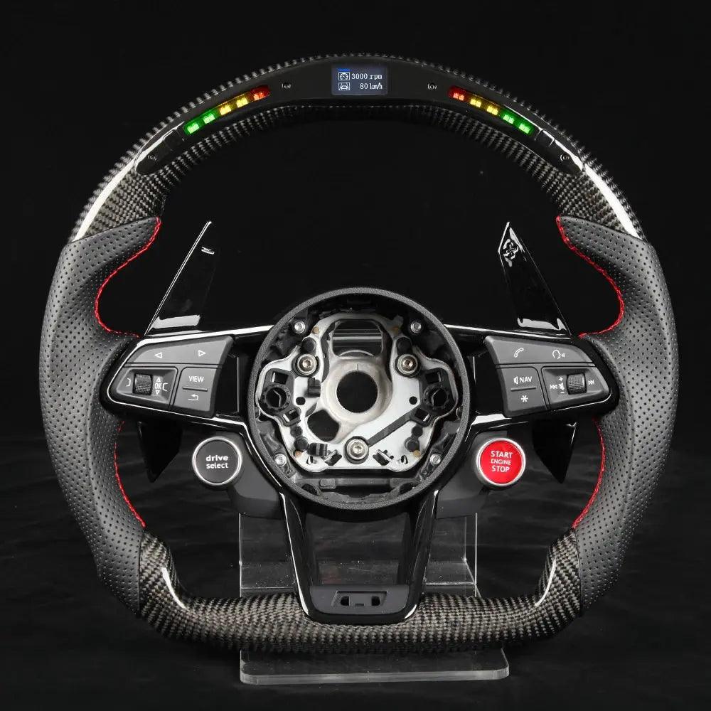 Led Carbon Fiber Steering Wheel Customized For Audi R8 TTS TT 2016-2021 Models LED Shift Sport Steering Wheel - Auto Part Pro Switzerland