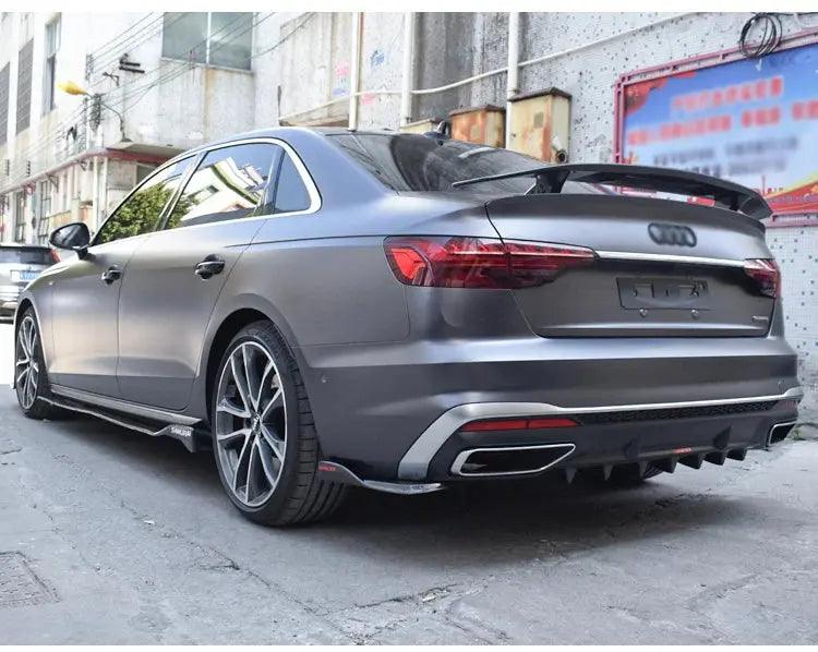 Audi A4 2017-2022 Rear Bumper Diffuser Shark Fin Spoiler Kit ABS - Auto Part Pro Switzerland