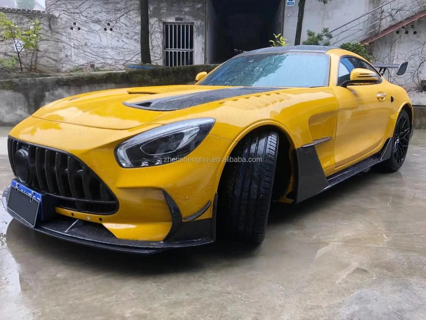 Carbon Fiber Body Kit Black Series Style for Mercedes Benz AMG GT GTC GTS Half Carbon Front Bumper Lip Fender Diffuser - Auto Part Pro Switzerland