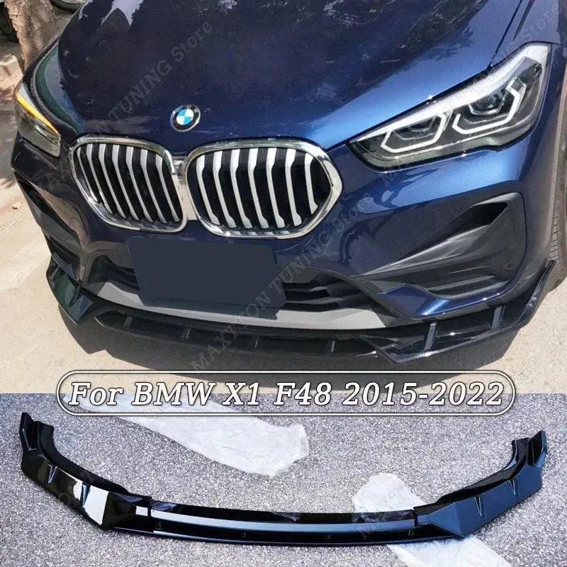 New For BMW X1 F48 2015-2022 4PCS ABS Car Front Bumper Spoiler Splitter Lip Diffuser Chin Bumper Body Kits Gloss Black Tuning - Auto Part Pro Switzerland