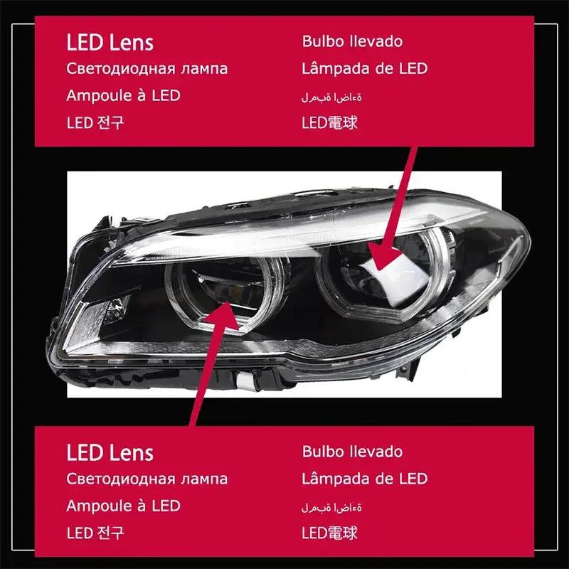 Car LED Headlight + Tail Light Assemblies For BMW F10 F18 2010-2017 Auto Fog DRL Brake Turn Signal Lamp Plug and Play - Auto Part Pro Switzerland